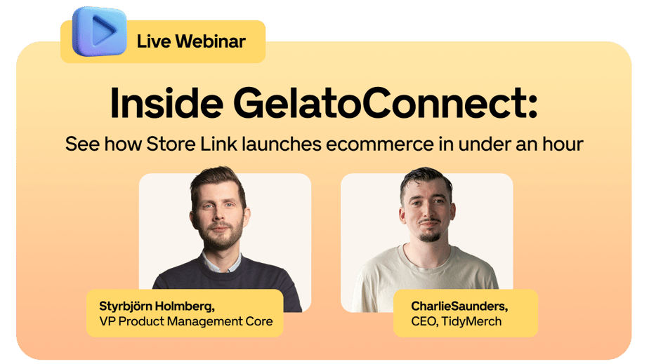 GelatoConnect - Store Link and Apparel Live Webinar - Friday, Jan 16th, 7 PM CET / 1 PM ET / 10 A...